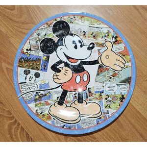 Vintage Mickey Mouse Comic Strip 11in Plate Marked Zaks Designs 1976